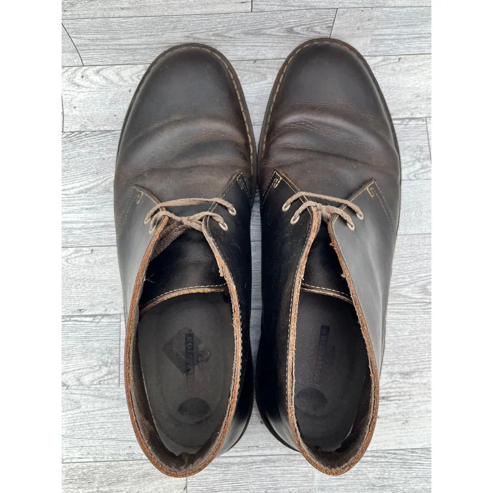 Clarks Bushacre 2 Men Size 11.5 M Dark Brown Beeswax‎ Leather Chukka Boots